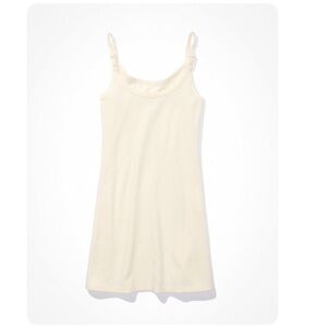 American Eagle Outfitters Cream Knit Mini Dress